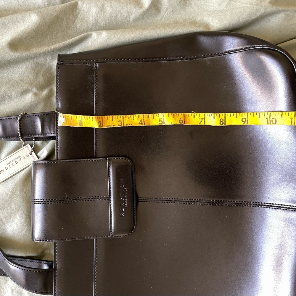 Kenneth Cole black leather purse tote bag - Picture 7 of 7